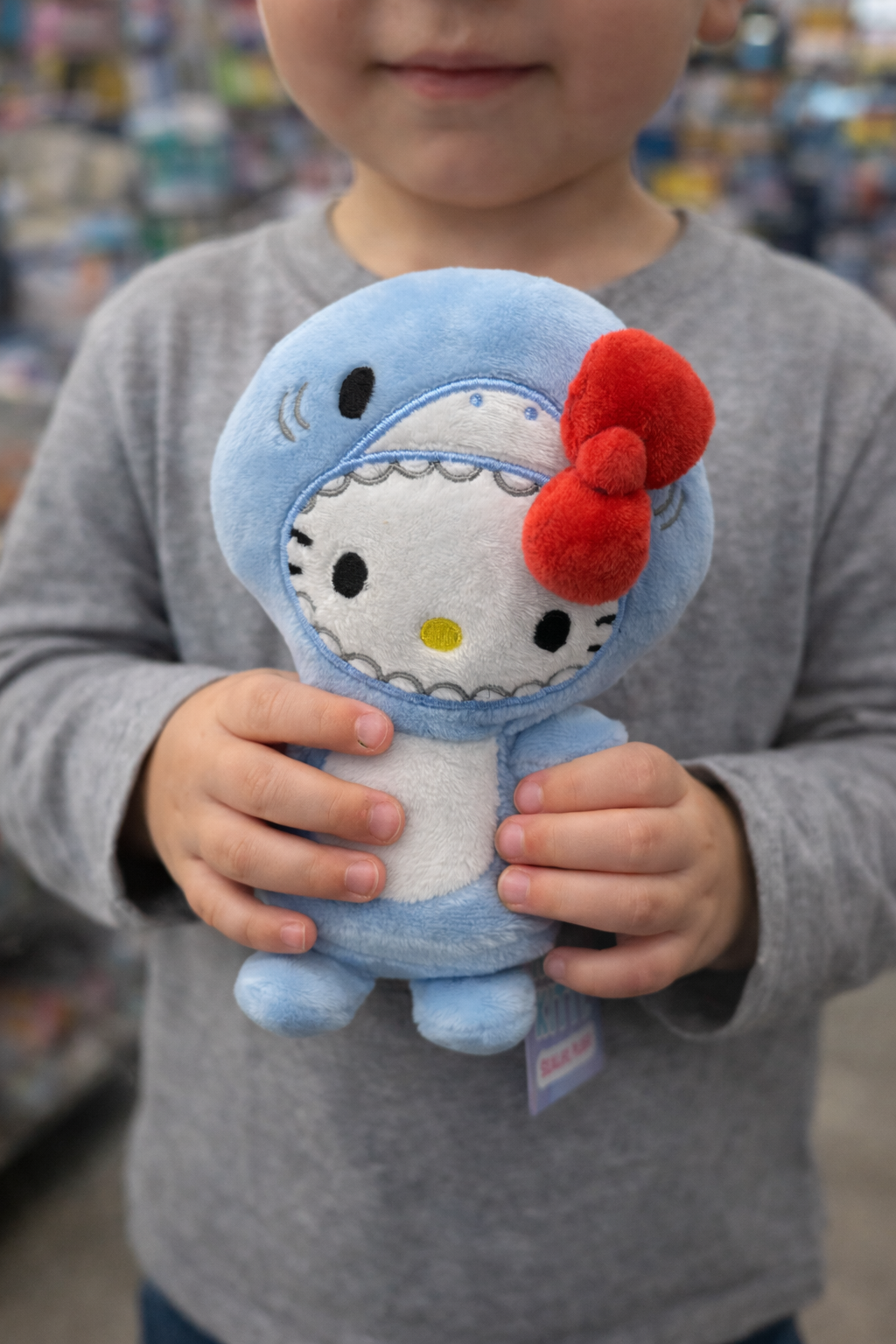 Hello Kitty Licensed Shark Face Plush Toy – 6-Inch Soft Collectible Stuffed Animal