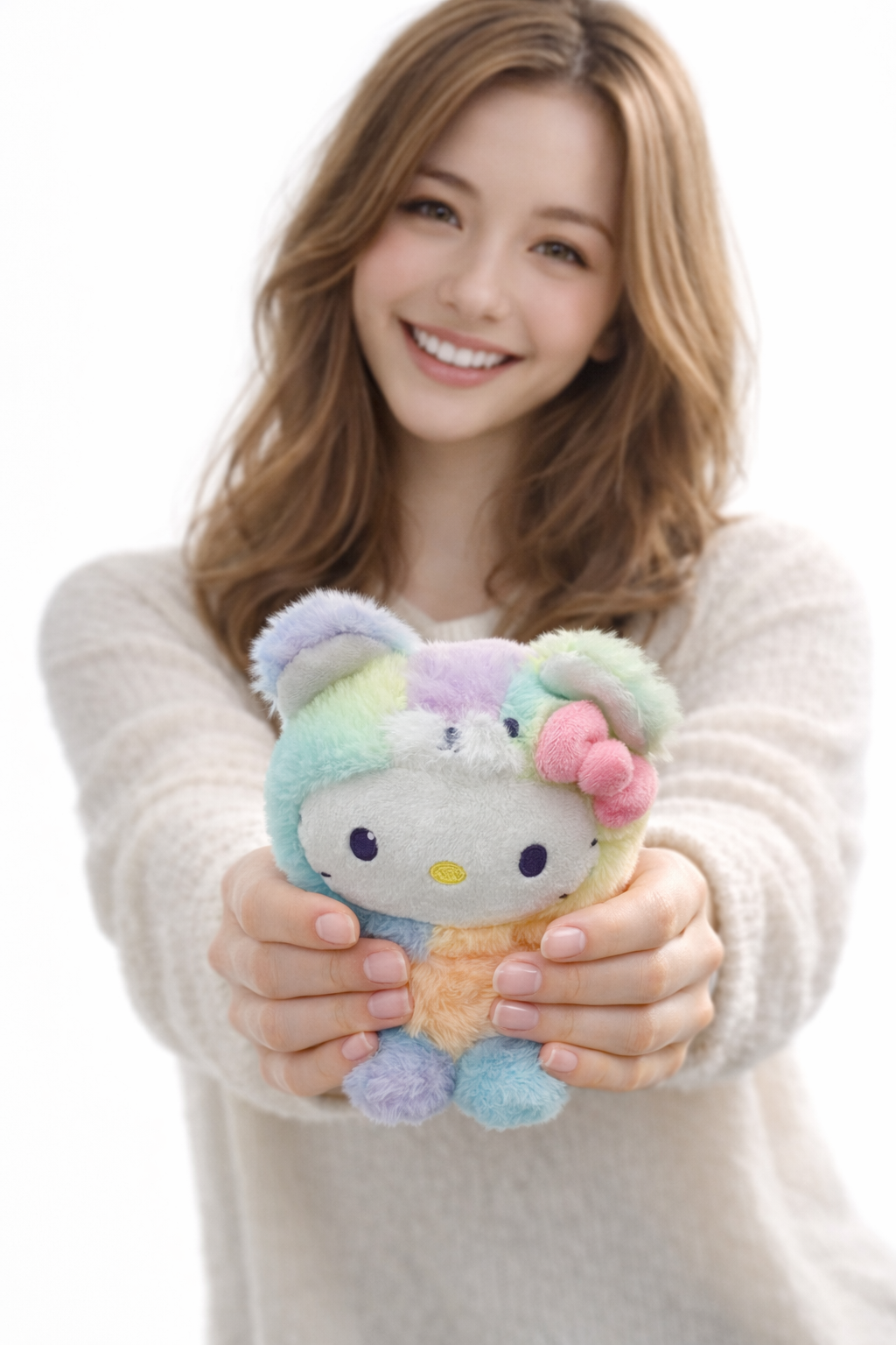 HELLO KITTY RAINBOW PLUSH 6"