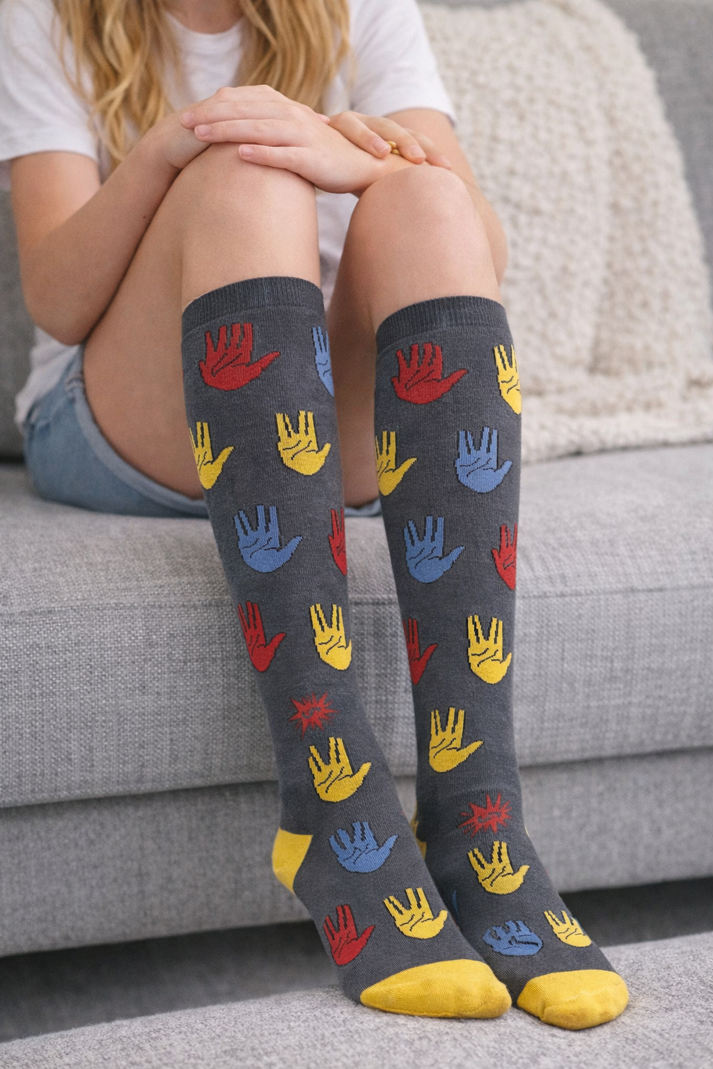 Girls Knee High Socks, Cute Pattern Knee-Length Socks for Kids, Soft & Comfortable Long Socks, Fun Everyday Wear for Girls