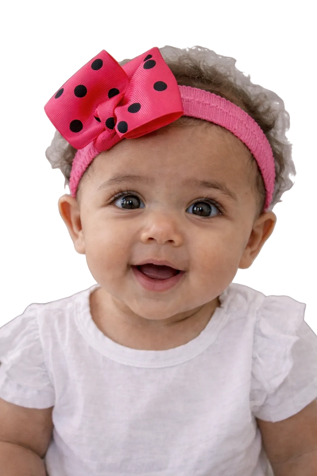 Baby Girl Bow Headband – Soft Fabric Hair Bow Headwrap for Infants & Toddlers, Stretchy & Comfortable, Pink Bow Accessory for Everyday Wear & Photos