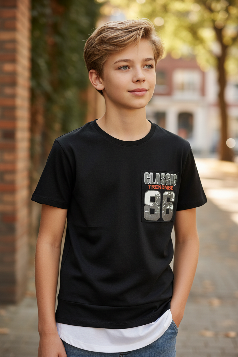 Men’s & Teen Graphic Cotton T-Shirt – Soft Premium Fabric, Front & Back Print, Casual Streetwear Tee