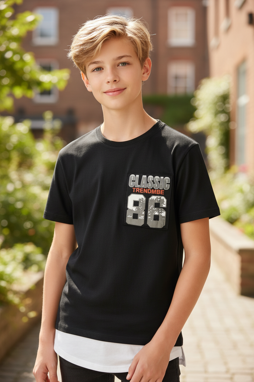 Men’s & Teen Graphic Cotton T-Shirt – Soft Premium Fabric, Front & Back Print, Casual Streetwear Tee