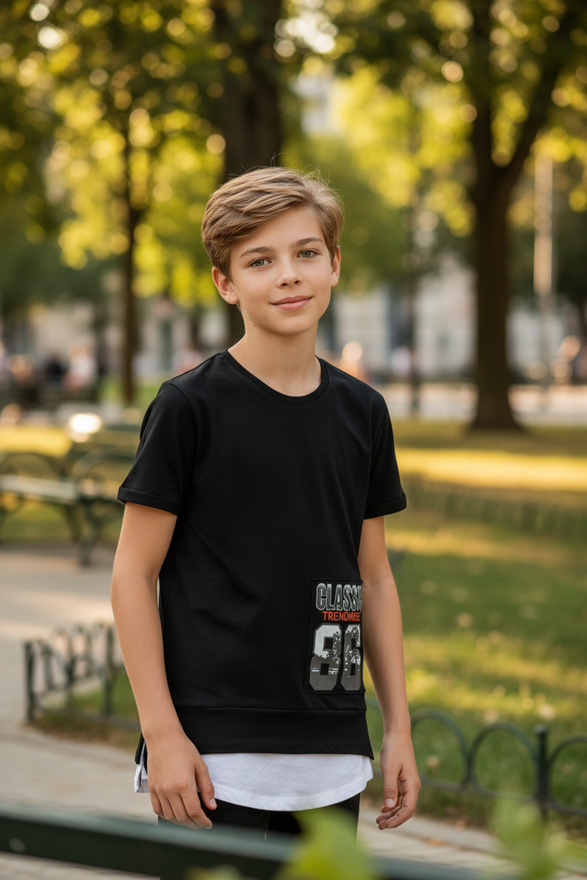 Men’s & Teen Graphic Cotton T-Shirt – Soft Premium Fabric, Front & Back Print, Casual Streetwear Tee