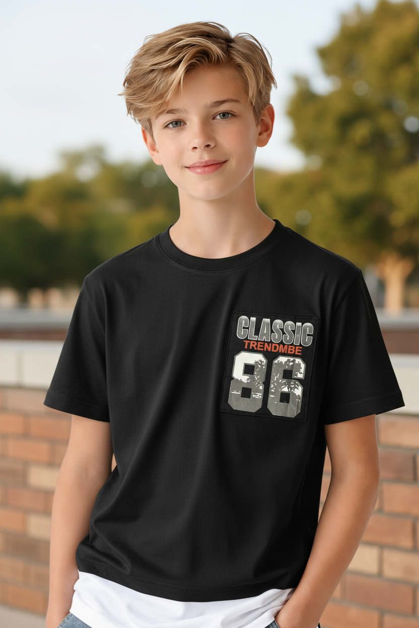 Men’s & Teen Graphic Cotton T-Shirt – Soft Premium Fabric, Front & Back Print, Casual Streetwear Tee