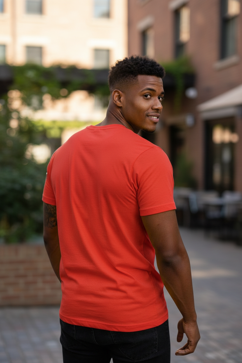 Men’s Graphic Cotton T-Shirt – Soft Premium Fabric, Front & Back Print, Casual Streetwear Tee