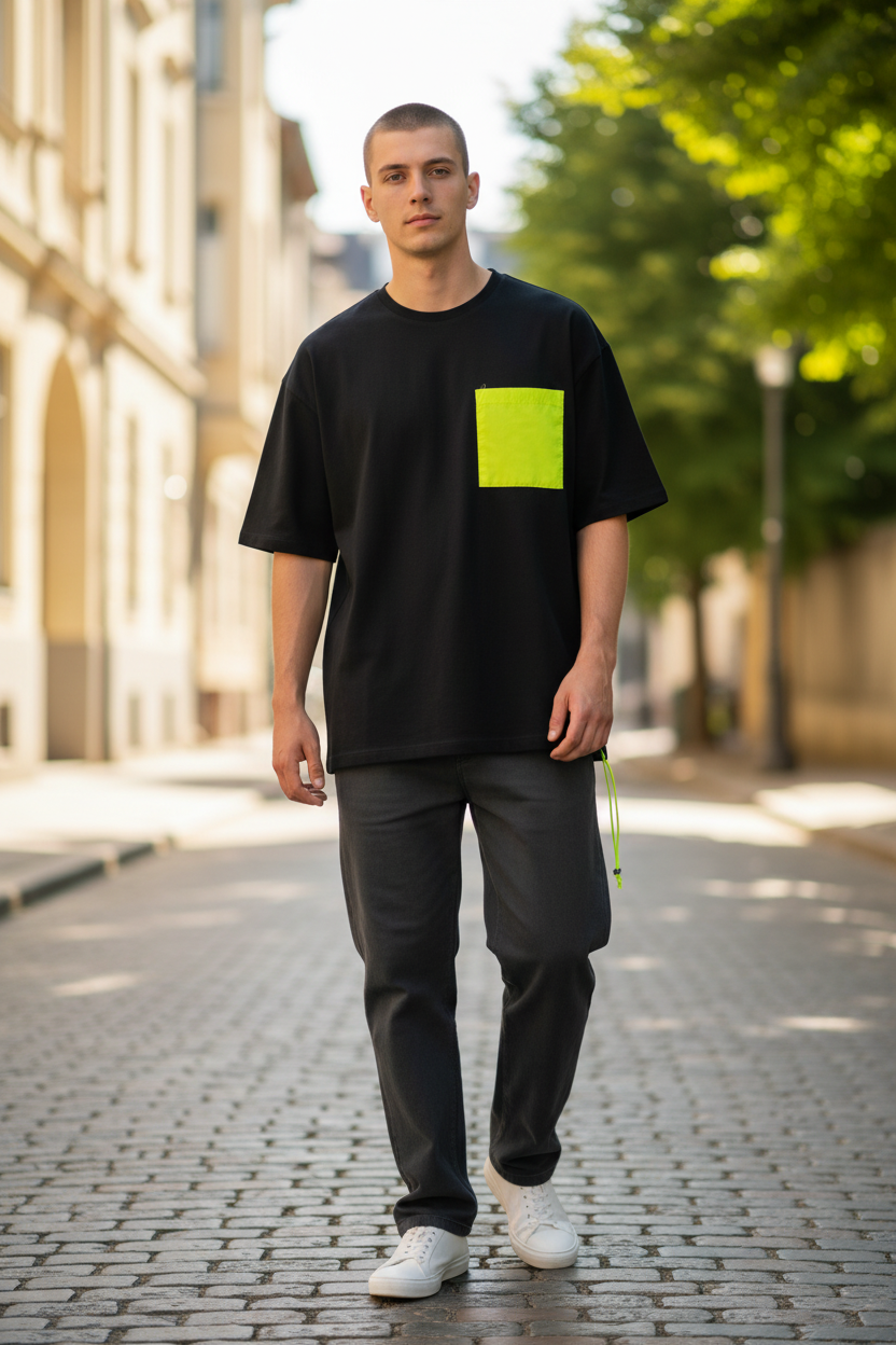 Men’s Graphic Cotton T-Shirt – Premium Soft Fabric, Front Print, Casual Style