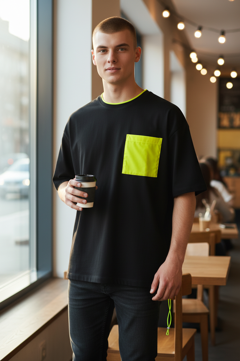 Men’s Graphic Cotton T-Shirt – Premium Soft Fabric, Front Print, Casual Style