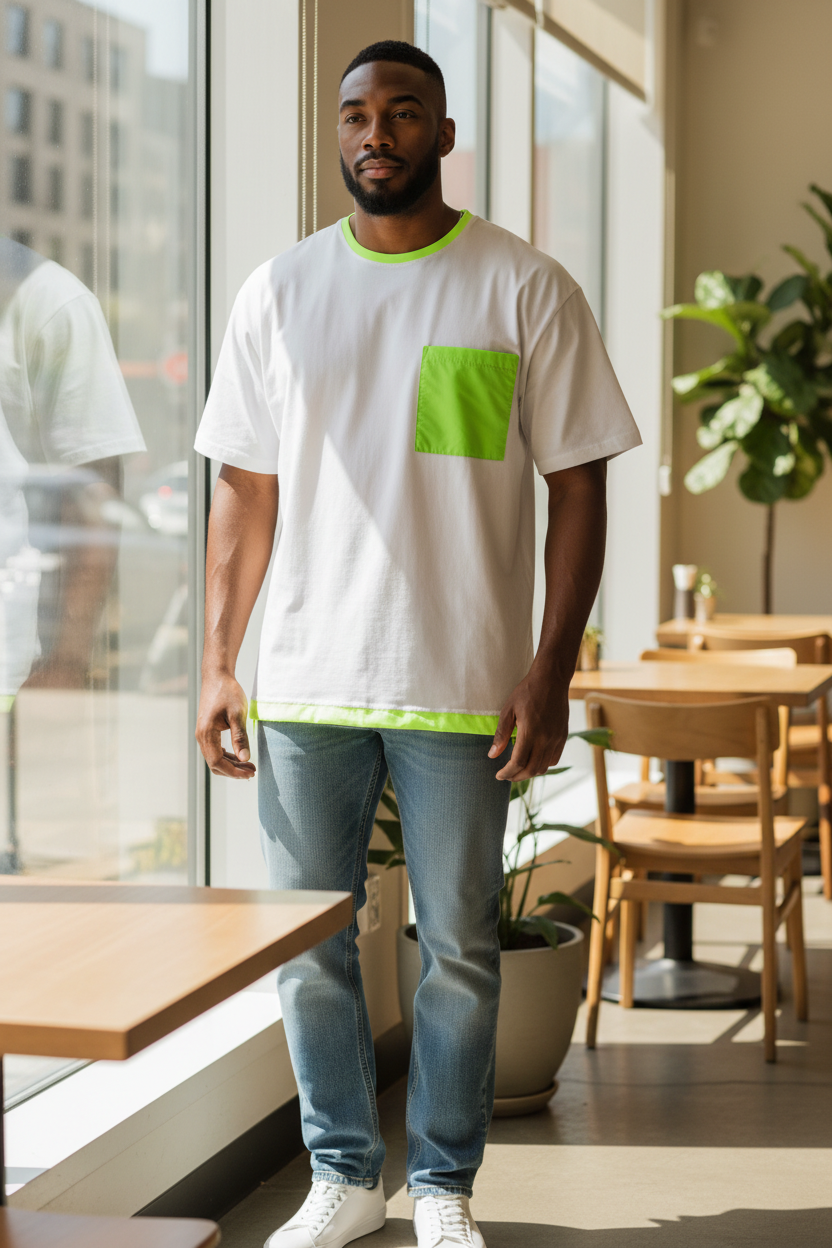 Men’s Fashion Cotton T-Shirt – Italian Street Design, High Quality Fabric, Front Print