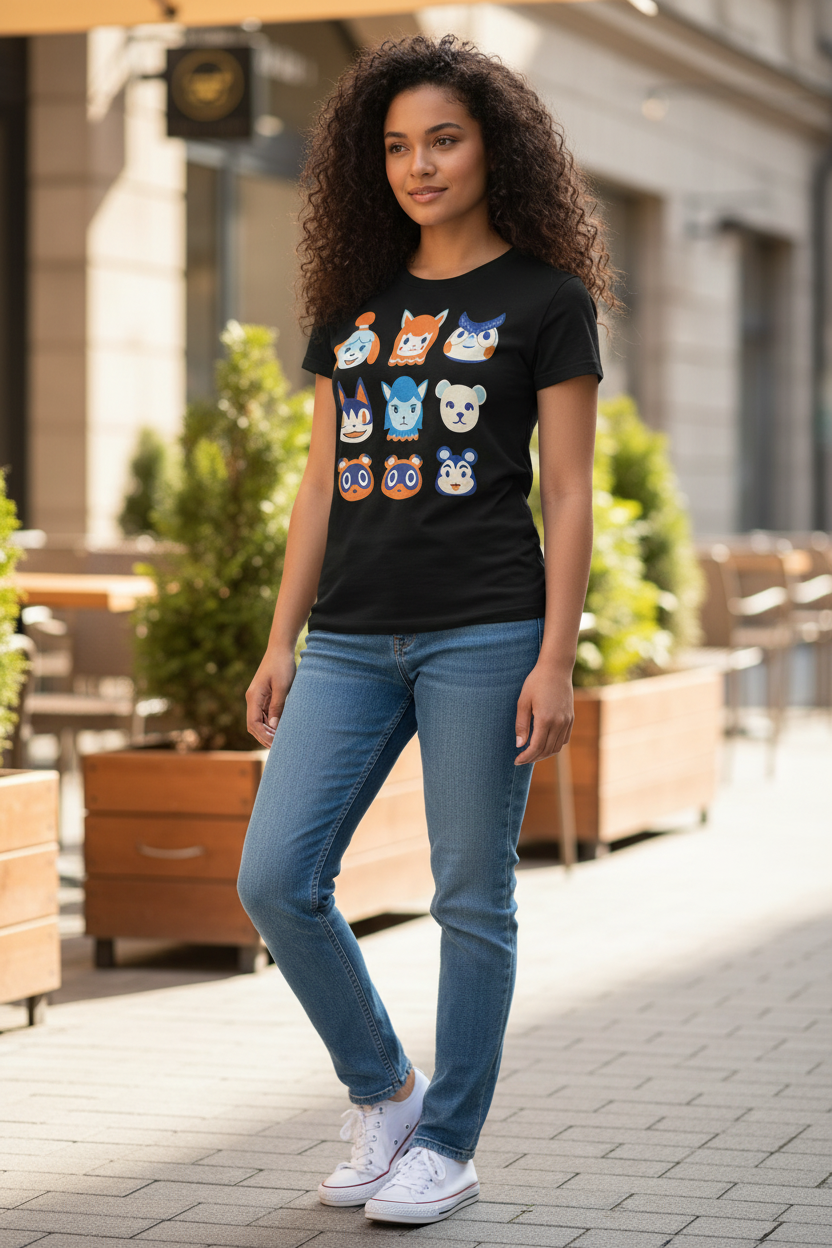 Animal Crossing Style T-Shirt – Cozy Vibes Graphic Tee for Teen Girls & Adults