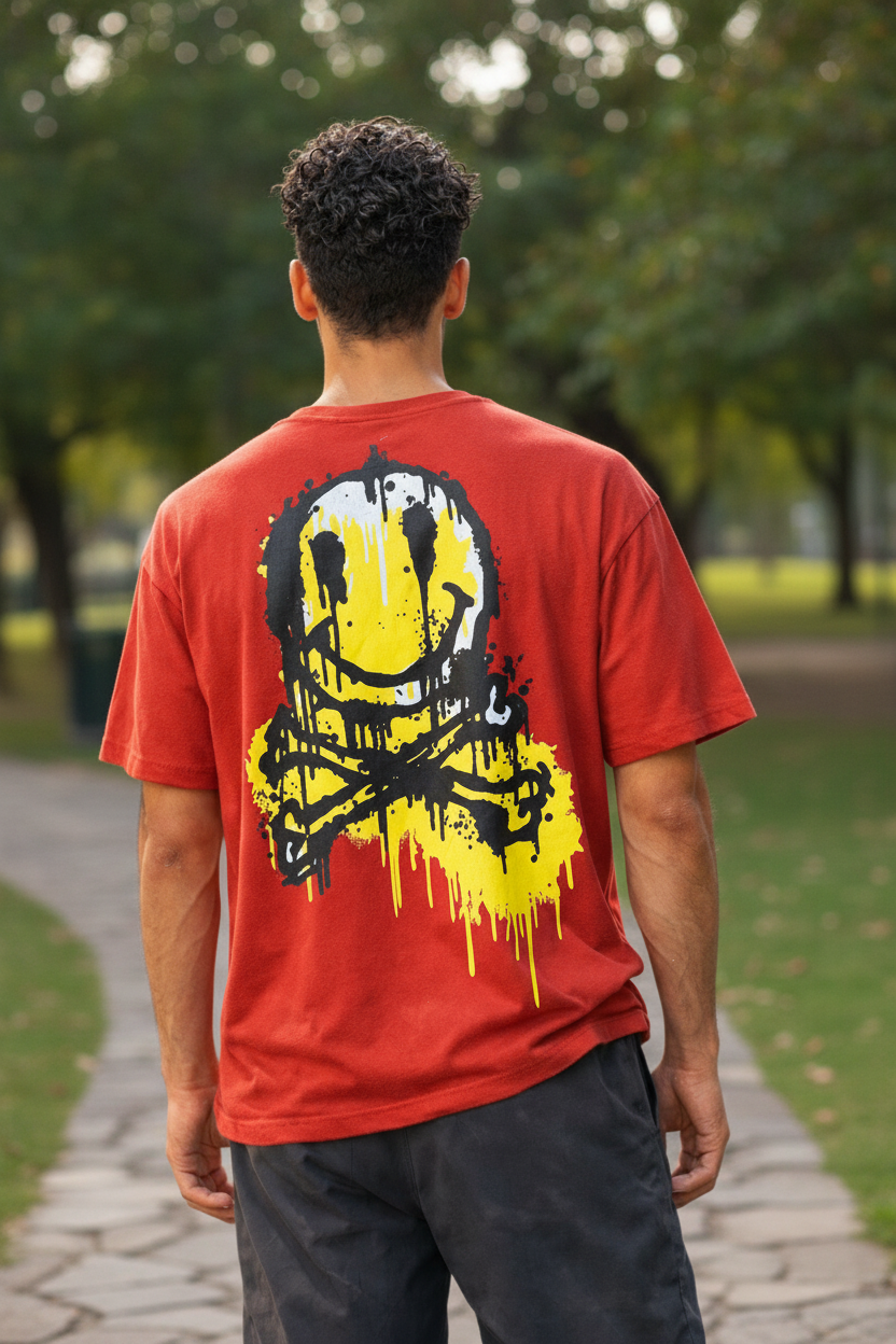 Teen Men Fashion T-Shirt – New Trendy Design, Slim Fit, 100% Cotton, Casual Wear