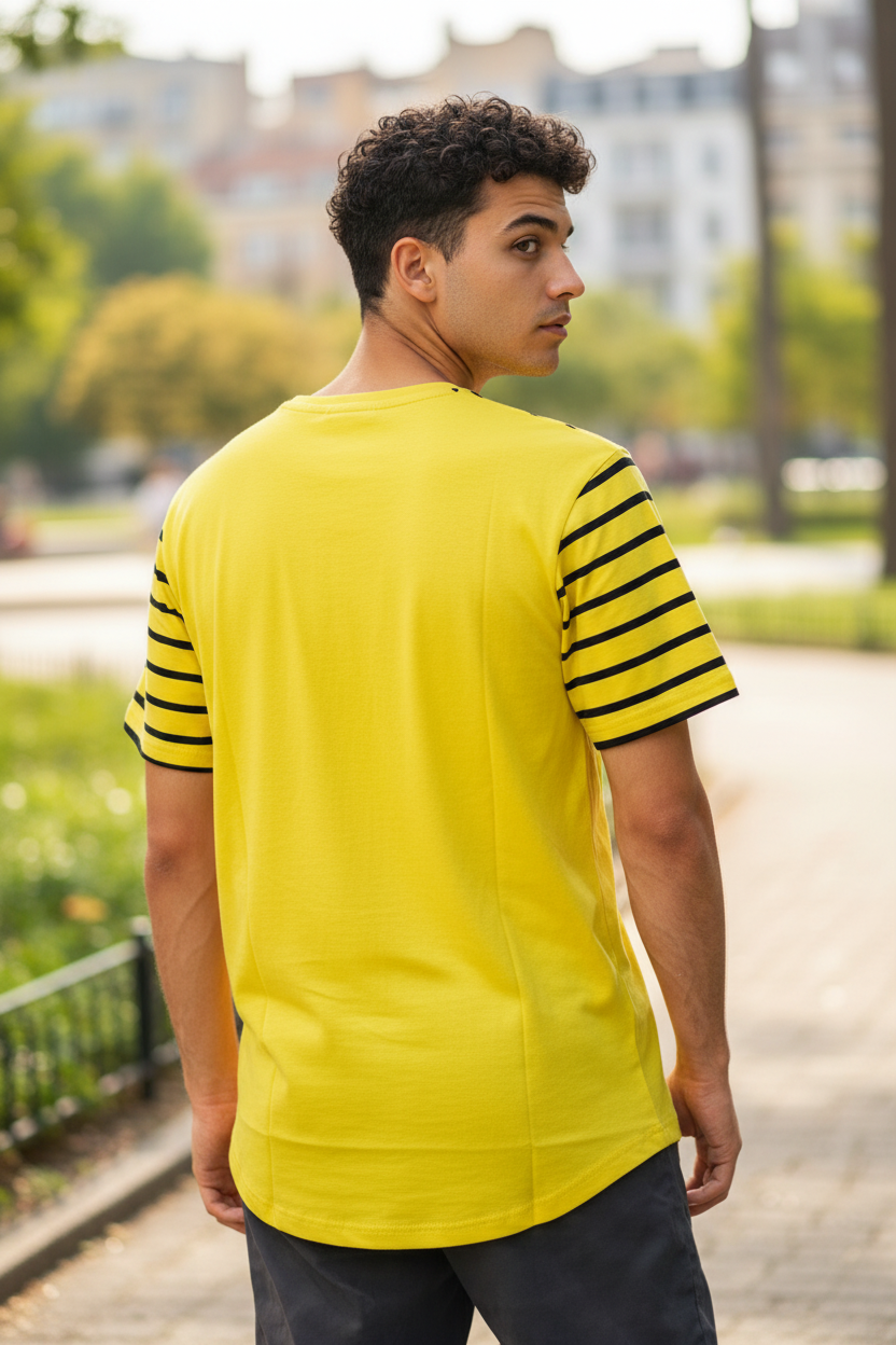 Teen Men Fashion T-Shirt – New Trendy Design, Slim Fit, 100% Cotton, Casual Wear