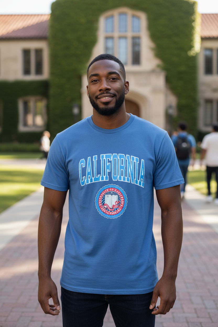 California Men’s T-Shirt – High Quality Cotton, Classic Print, Comfortable Casual Wear