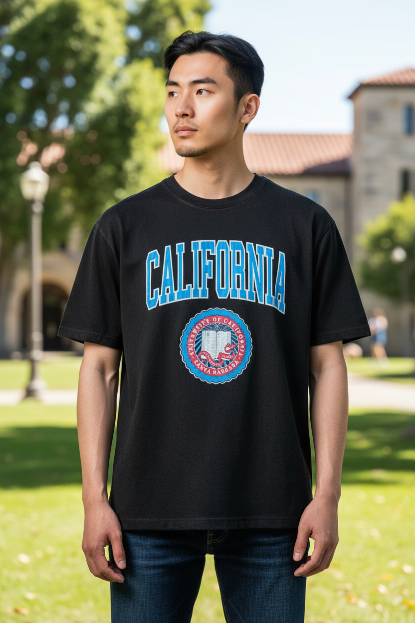 California Men’s T-Shirt – High Quality Cotton, Classic Print, Comfortable Casual Wear