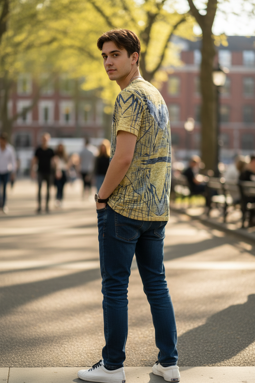 Teen Boy Fashion T-Shirt – Super Soft Cotton, Designer Graphic Print, Trendy Style