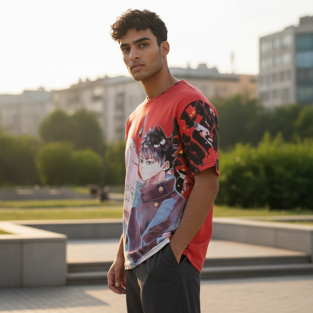 Dark Sorcerer Anime Style T-Shirt – Unisex Graphic Tee