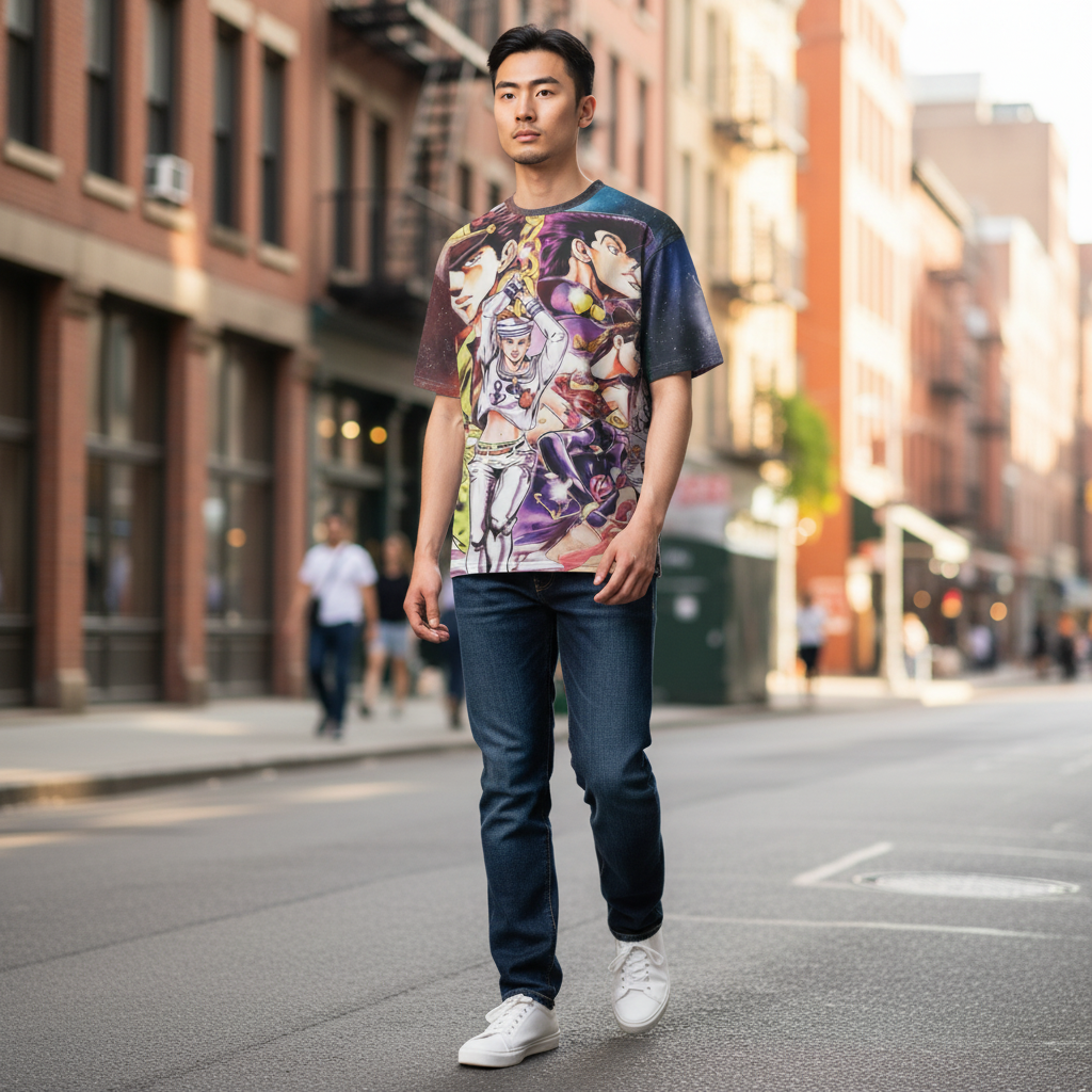 Bizarre Anime Style Unisex T-Shirt – Bold Graphic Tee for anime lover