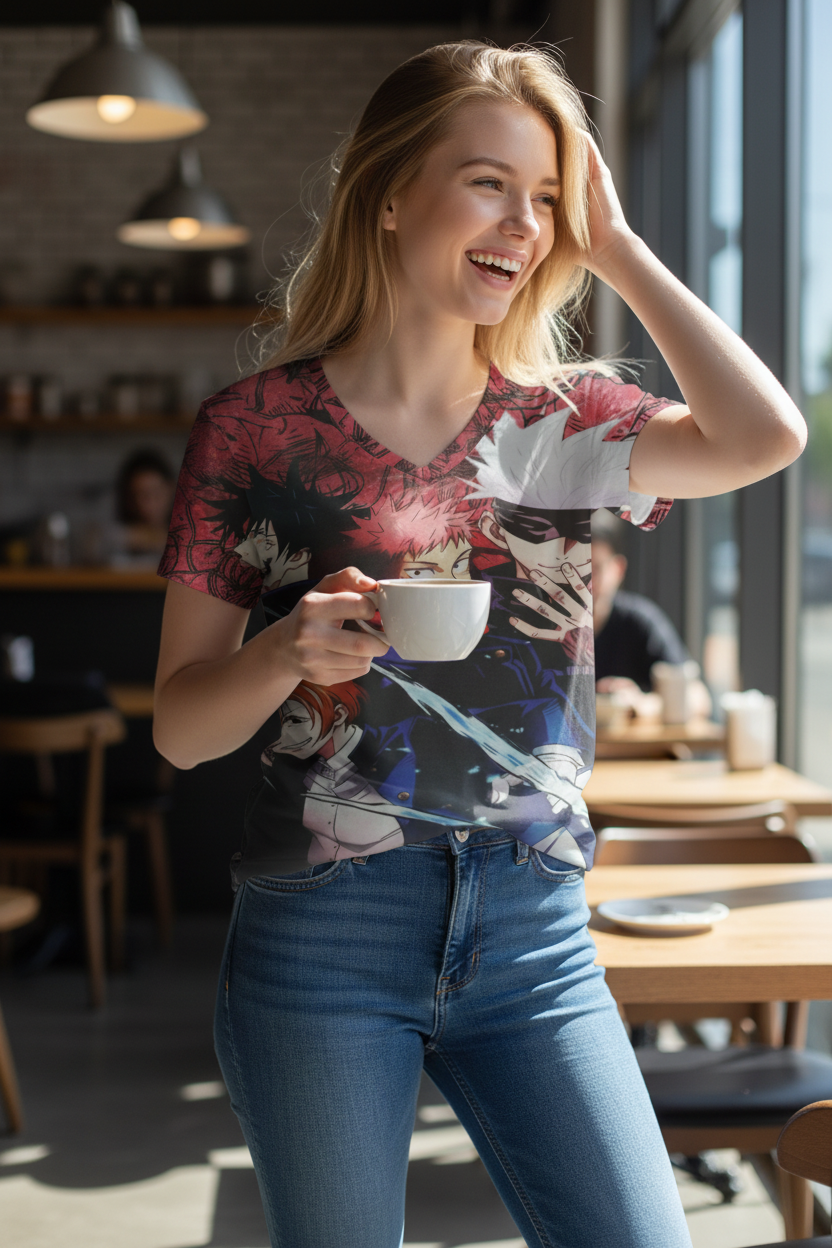 Dark Sorcerer Anime Style T-Shirt – Graphic Tee