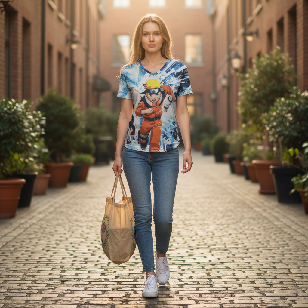 Ninja Hero Style Graphic T-Shirt for Teen Girls & Women – Casual Tee