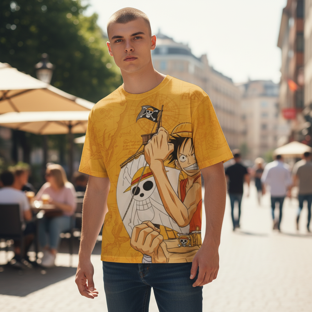 Pirate Adventure Style Graphic T-Shirt – Trendy Tee for Men