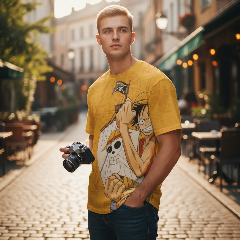 Pirate Adventure Style Graphic T-Shirt – Trendy Tee for Men