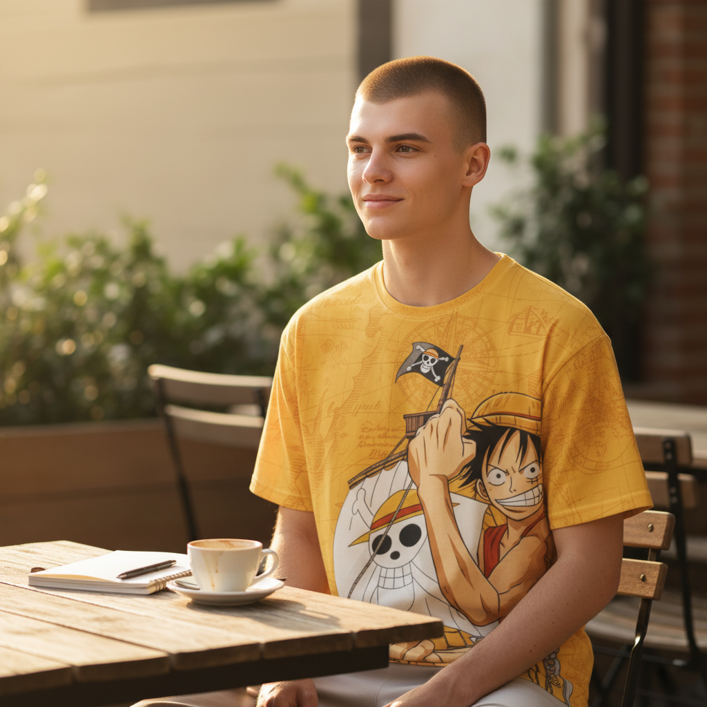 Pirate Adventure Style Graphic T-Shirt – Trendy Tee for Men