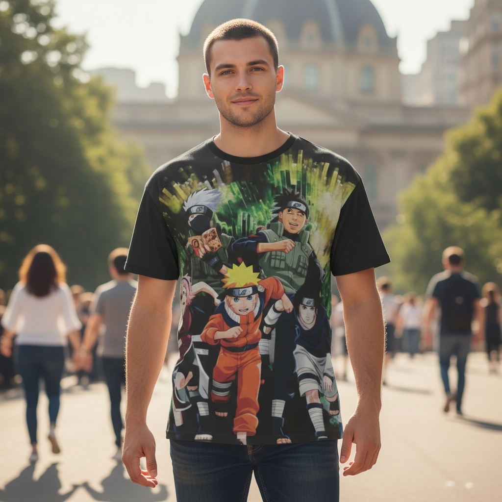 Ninja Warrior Style Graphic T-Shirt – Casual Tee for Anime Lover