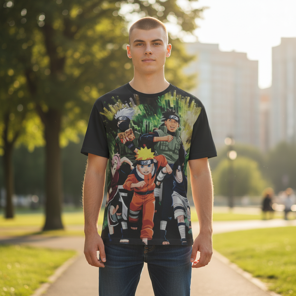 Ninja Warrior Style Graphic T-Shirt – Casual Tee for Anime Lover