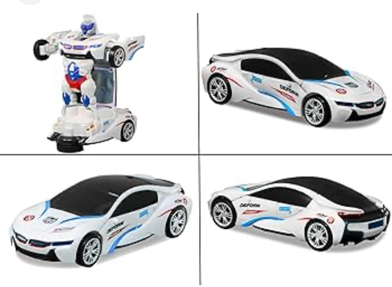 POLICE CAR TRANSFORMER CAR WITH LIGHT ANS SOUND
