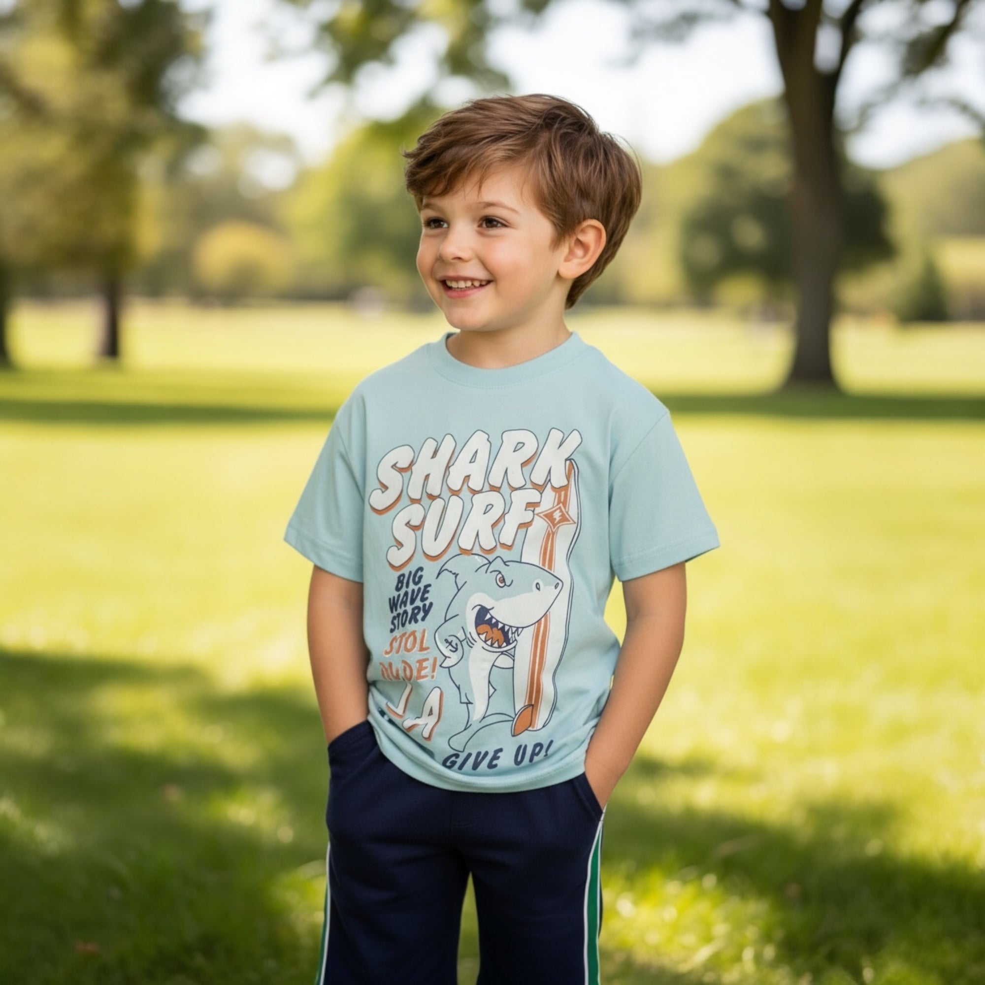 Boys 100% Cotton Pajama Set – Ultra Soft Breathable Kids Sleepwear – Short Sleeve Top & Long Pants – Comfortable Lightweight PJs for Toddler & Big Boys