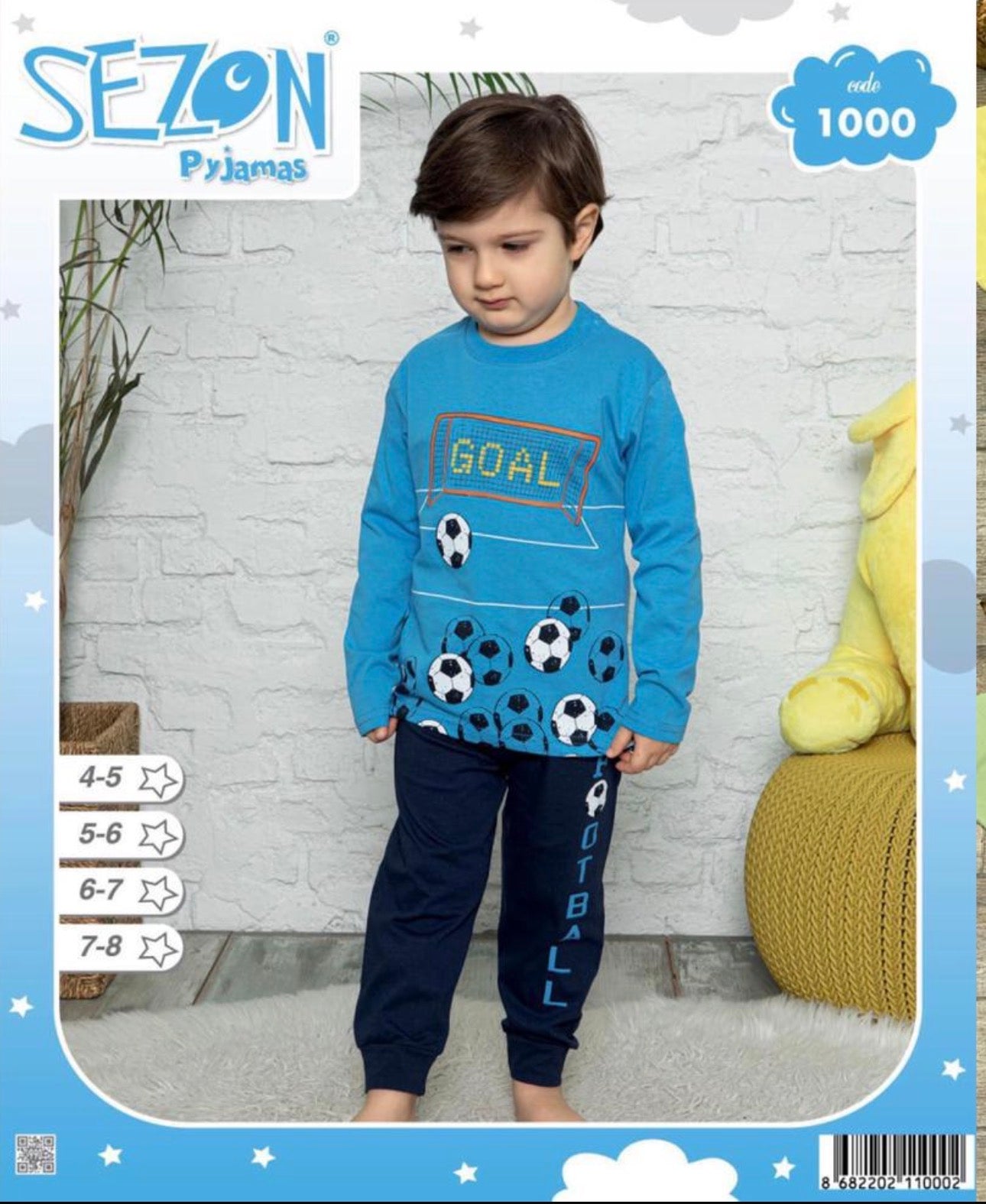 Boys 100% Cotton Pajama Set – Ultra Soft & Breathable Kids Sleepwear – Short Sleeve Top and Long Pants – Lightweight Comfortable PJs for Toddler & Big Boys