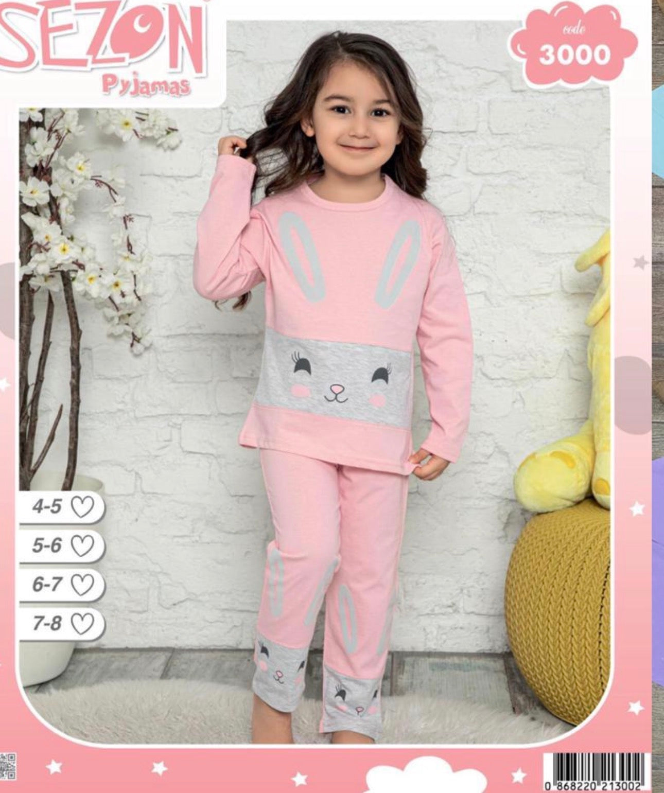 Girls Cotton Pajama Set – Ultra Soft & Breathable Kids Sleepwear – Short Sleeve Top & Long Pants – Lightweight Comfortable PJs for Toddler & Big Girls