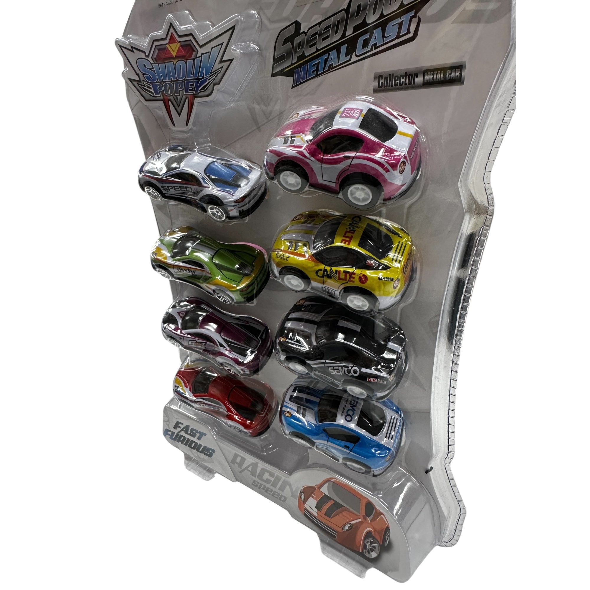 Die Cast Model Cars 8-Pack – Push Back Toy Cars Set – Fast Racing Mini Cars for Kids – Colorful Unique Design Vehicles