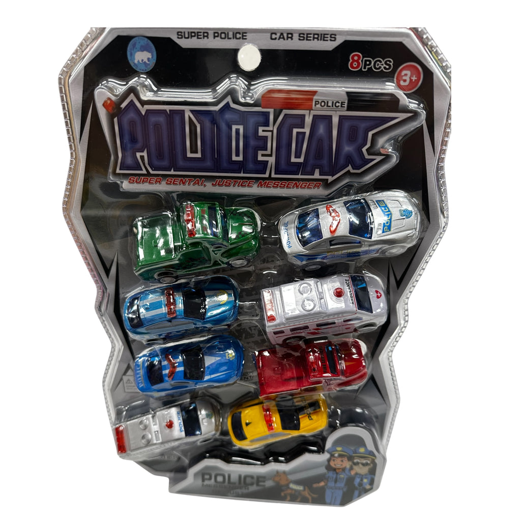 Die Cast Model Cars 8-Pack – Push Back Toy Cars Set – Fast Racing Mini Cars for Kids – Colorful Unique Design Vehicles