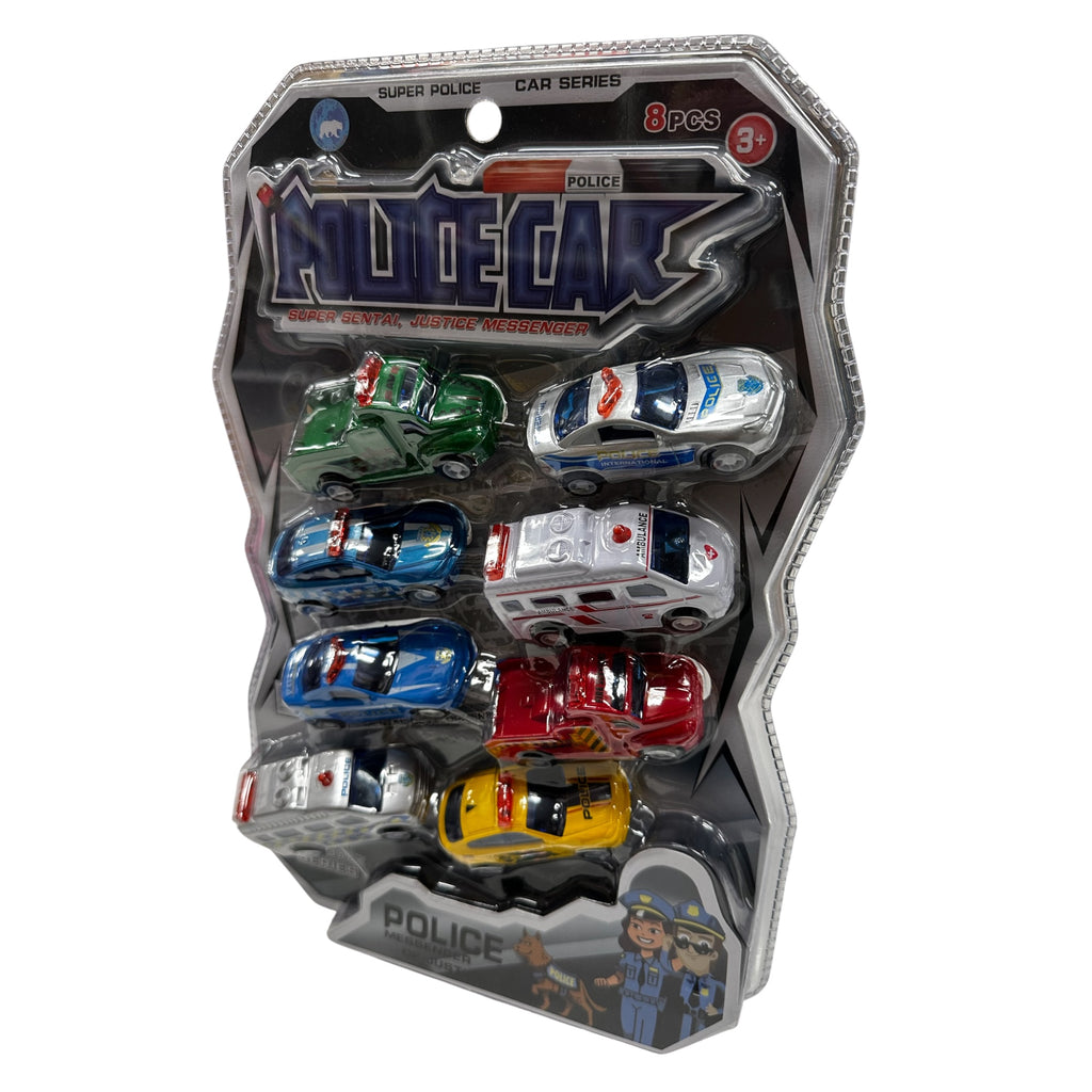 Die Cast Model Cars 8-Pack – Push Back Toy Cars Set – Fast Racing Mini Cars for Kids – Colorful Unique Design Vehicles