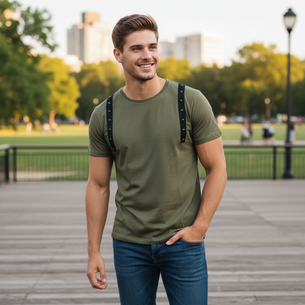 Men’s Fashion T-Shirt – Italian Design, Unique Style, 100% Cotton