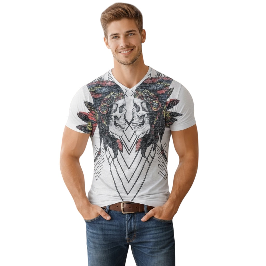 Mens Fashion T-Shirt – Super Soft Cotton, Designer Graphic Print, Trendy Style