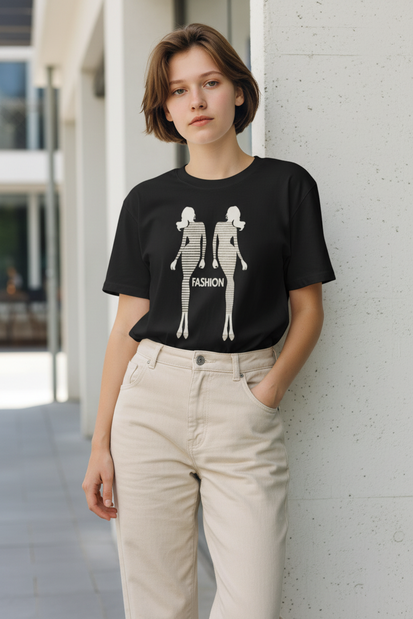 Women  Fashion T-Shirt – Trendy Casual Short Sleeve Tee