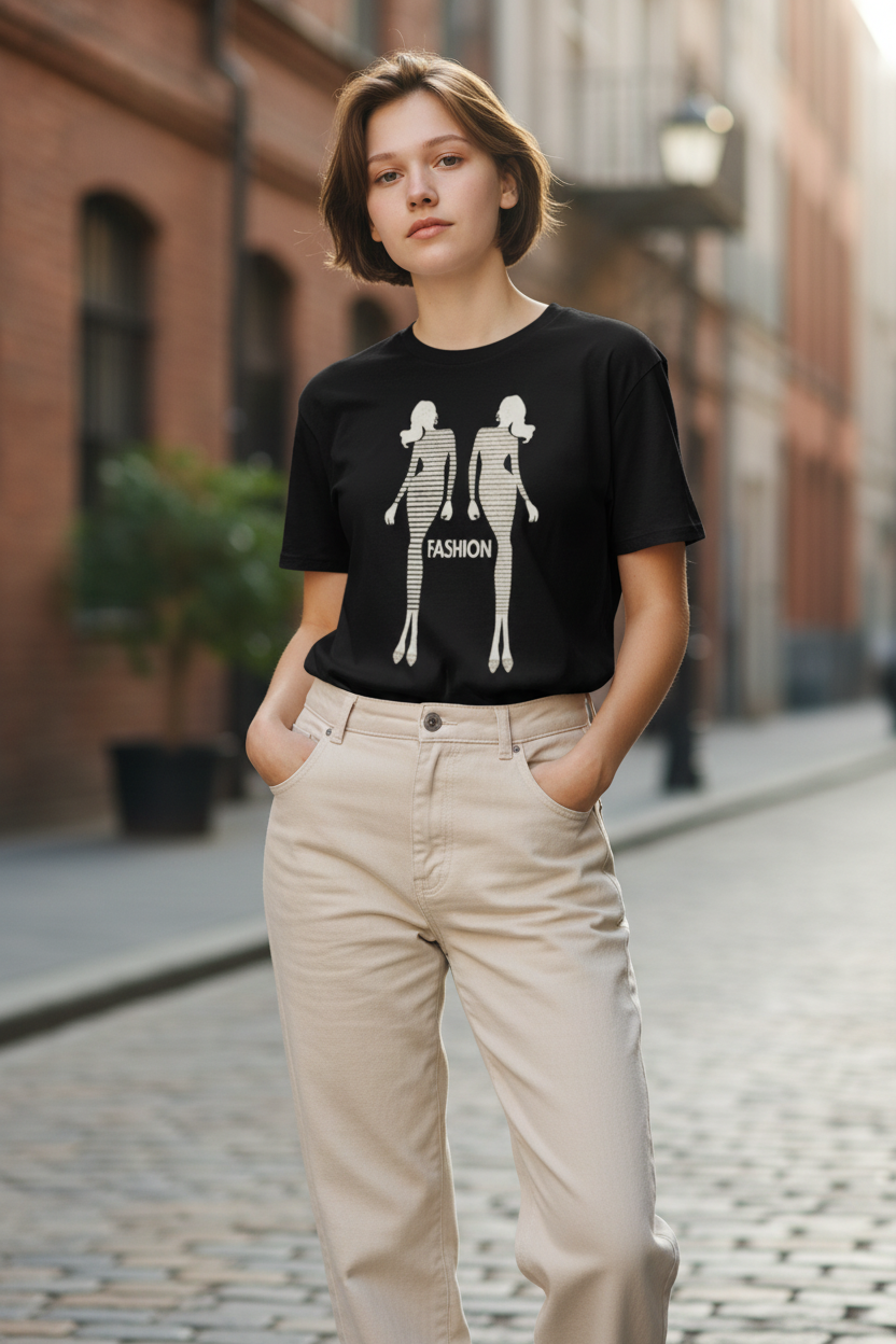 Women  Fashion T-Shirt – Trendy Casual Short Sleeve Tee