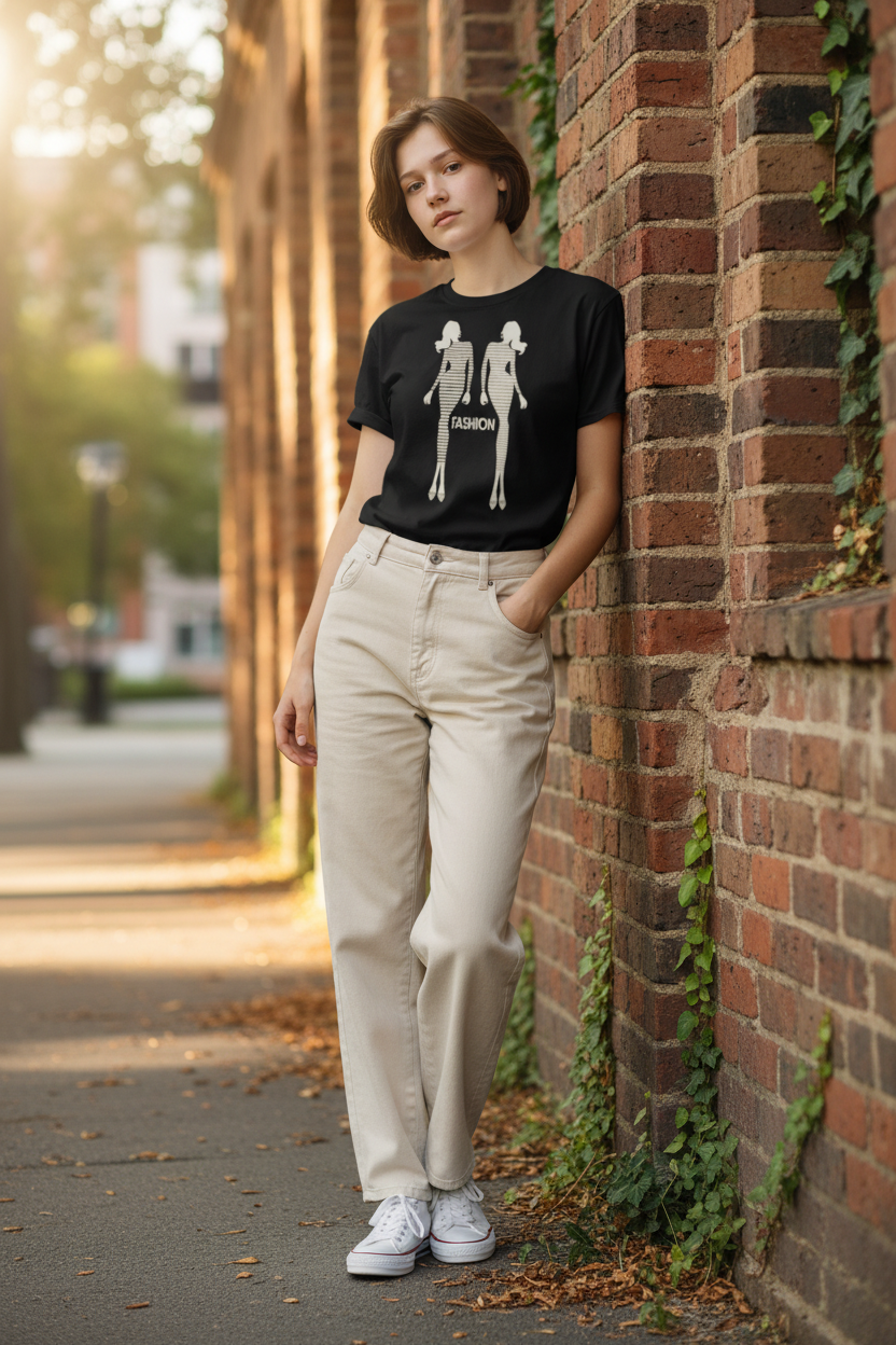 Women  Fashion T-Shirt – Trendy Casual Short Sleeve Tee