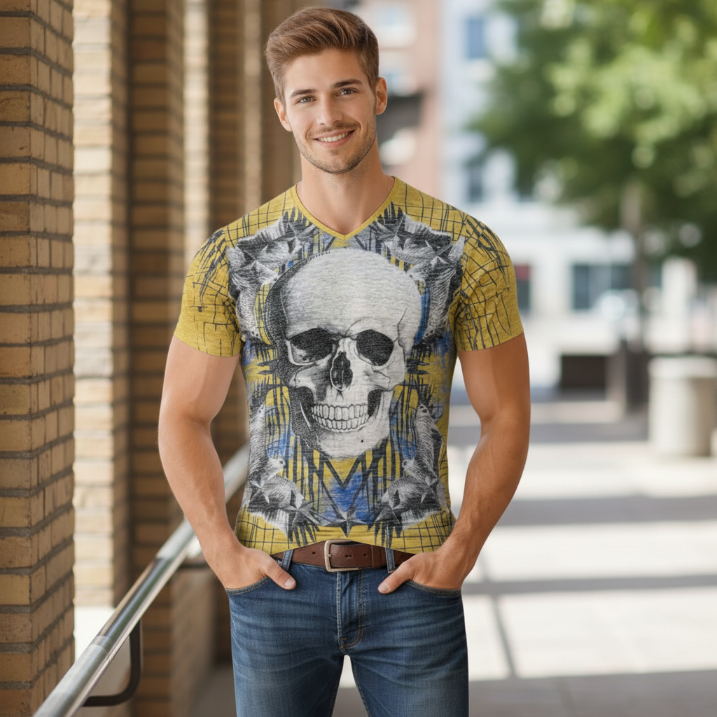 Mens Fashion T-Shirt – Super Soft Cotton, Designer Graphic Print, Trendy Style