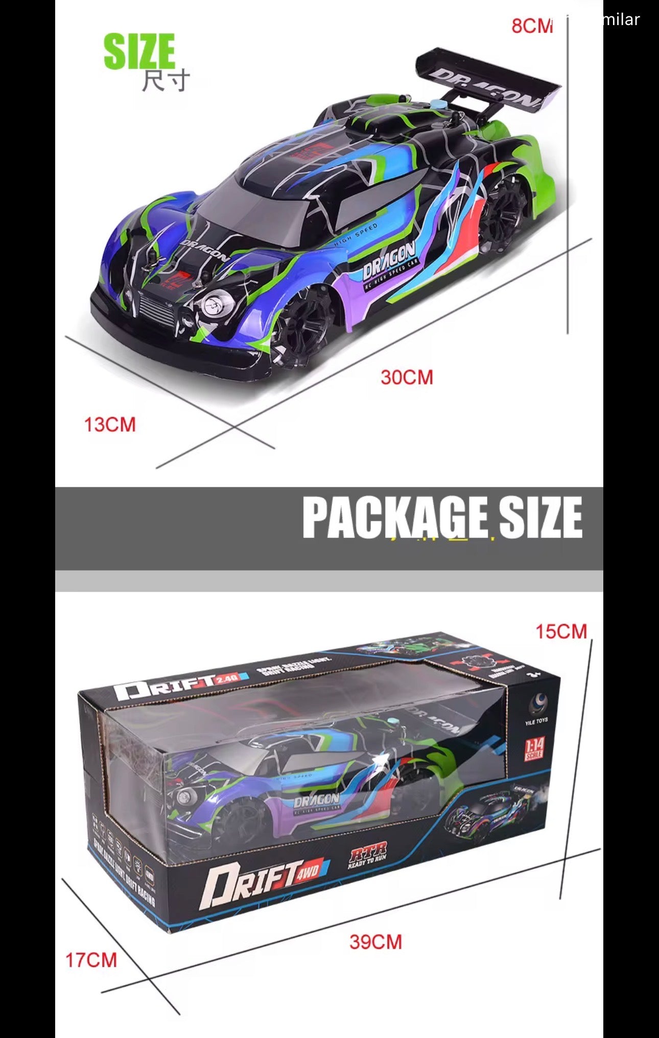 1:14 Scale High-Speed Drift & Stunt RC Car – Lights, Spray & Extreme Action!