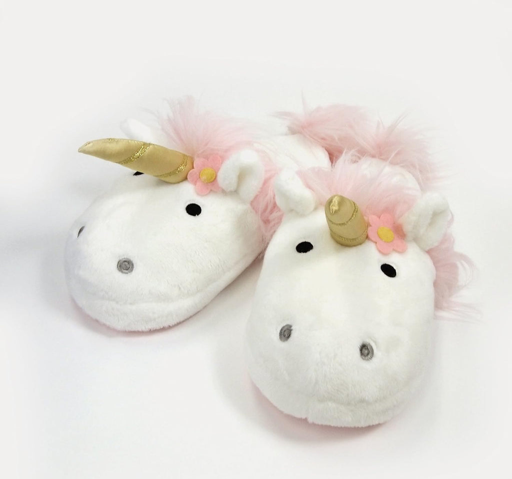 Plush Unicorn Adult Slippers - Fluffy, Magical & Oh-So-Comfy!