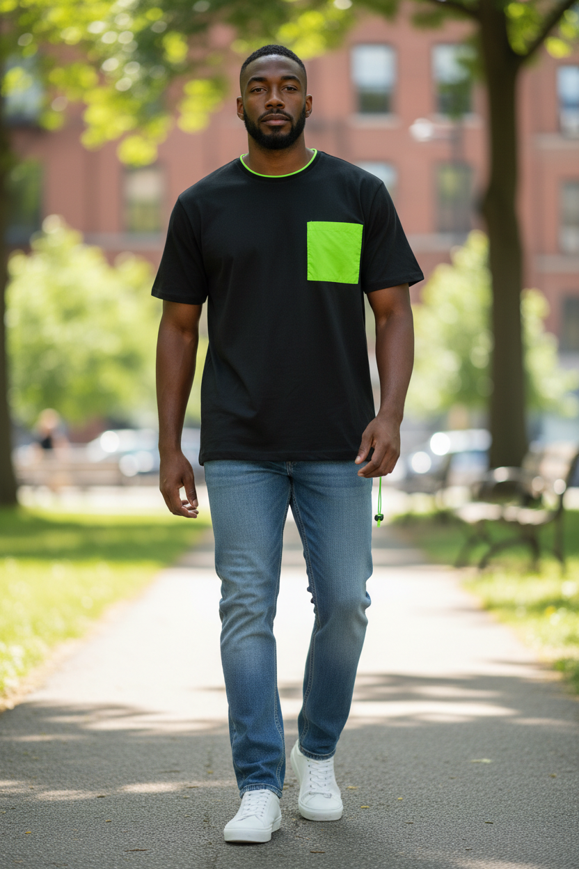 Men’s Fashion T-Shirt – Italian Design, Unique Style, 100% Cotton