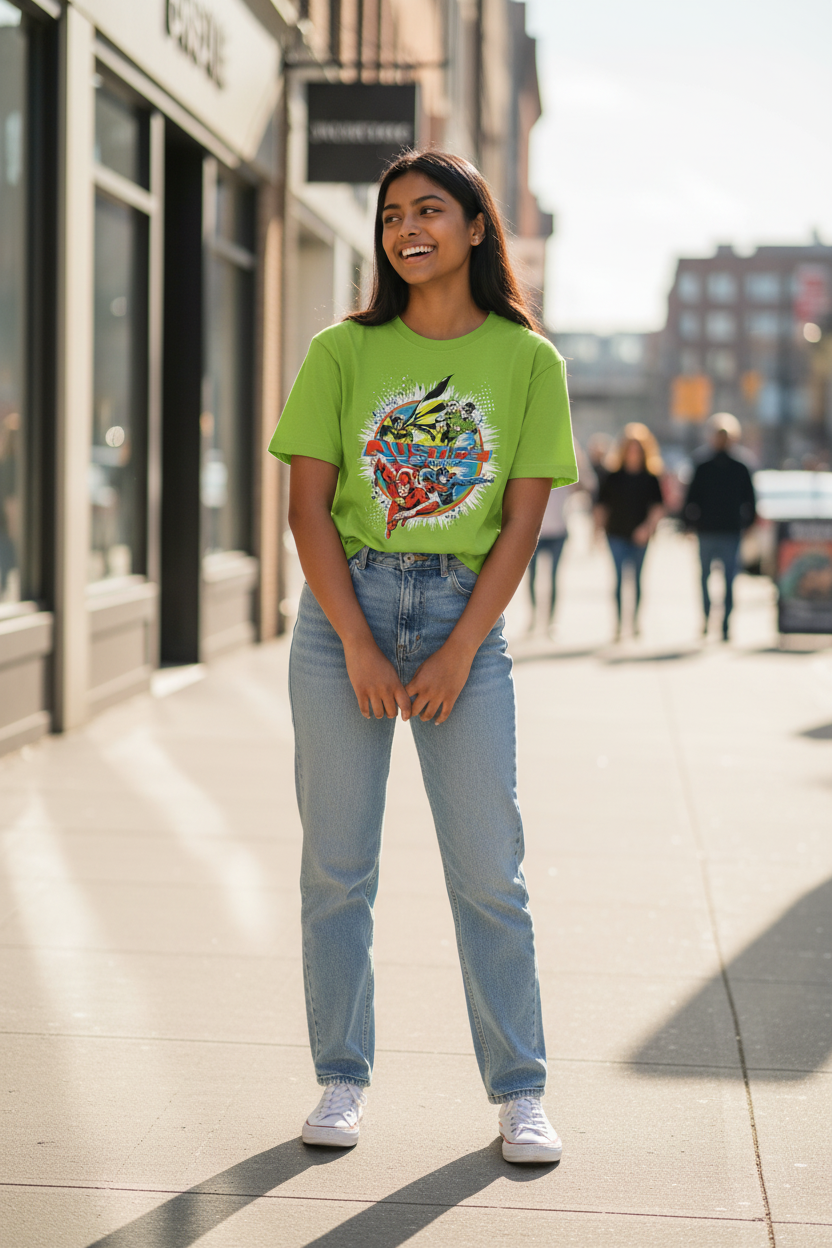 Justice League Teen & Adult T-Shirt – Official Licensed DC Comics Graphic Tee