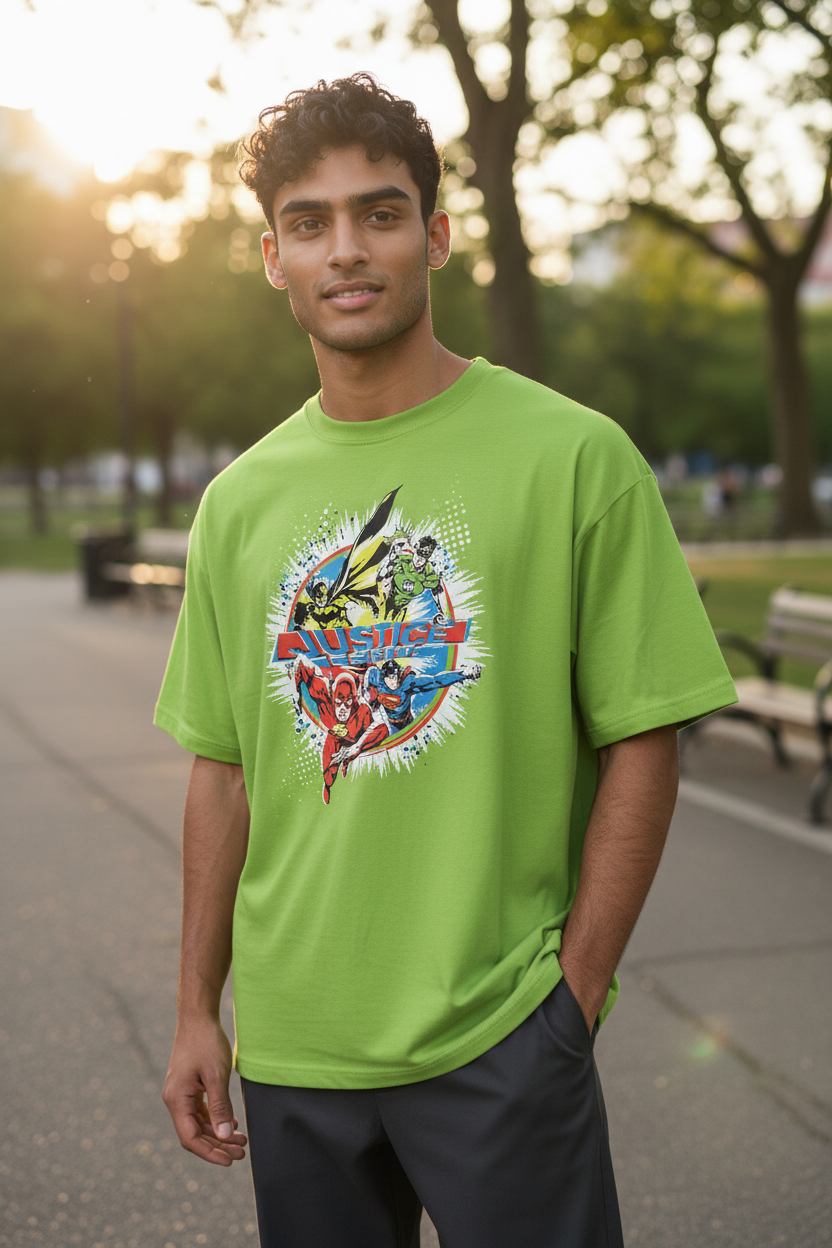 Justice League Teen & Adult T-Shirt – Official Licensed DC Comics Graphic Tee