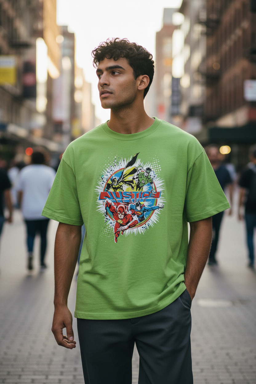 Justice League Teen & Adult T-Shirt – Official Licensed DC Comics Graphic Tee