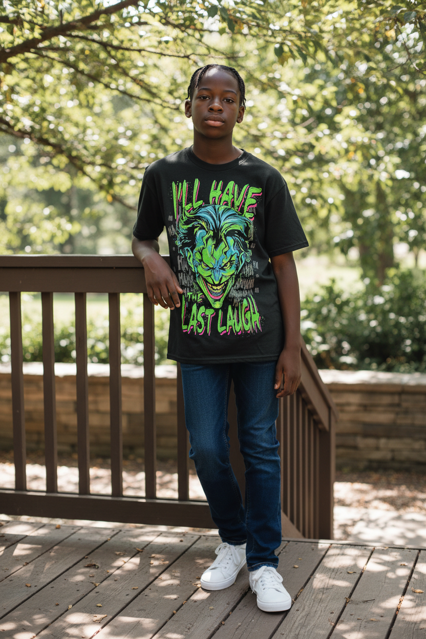 Joker Style Kids Glow-in-the-Dark T-Shirt – Graphic Tee