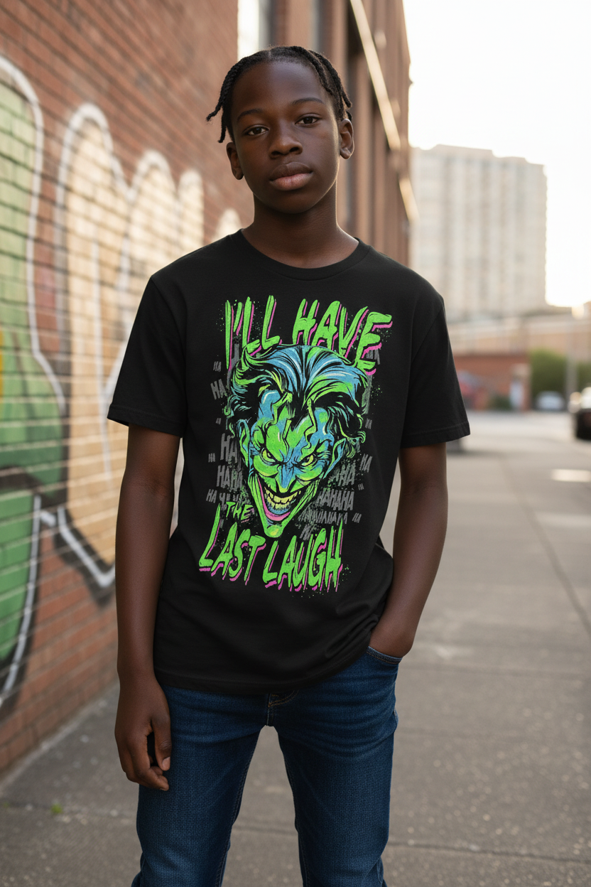 Joker Style Kids Glow-in-the-Dark T-Shirt – Graphic Tee