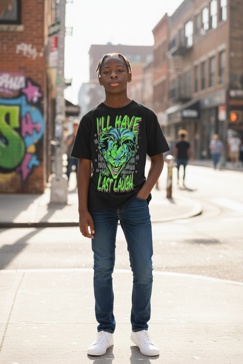 Joker Style Kids Glow-in-the-Dark T-Shirt – Graphic Tee