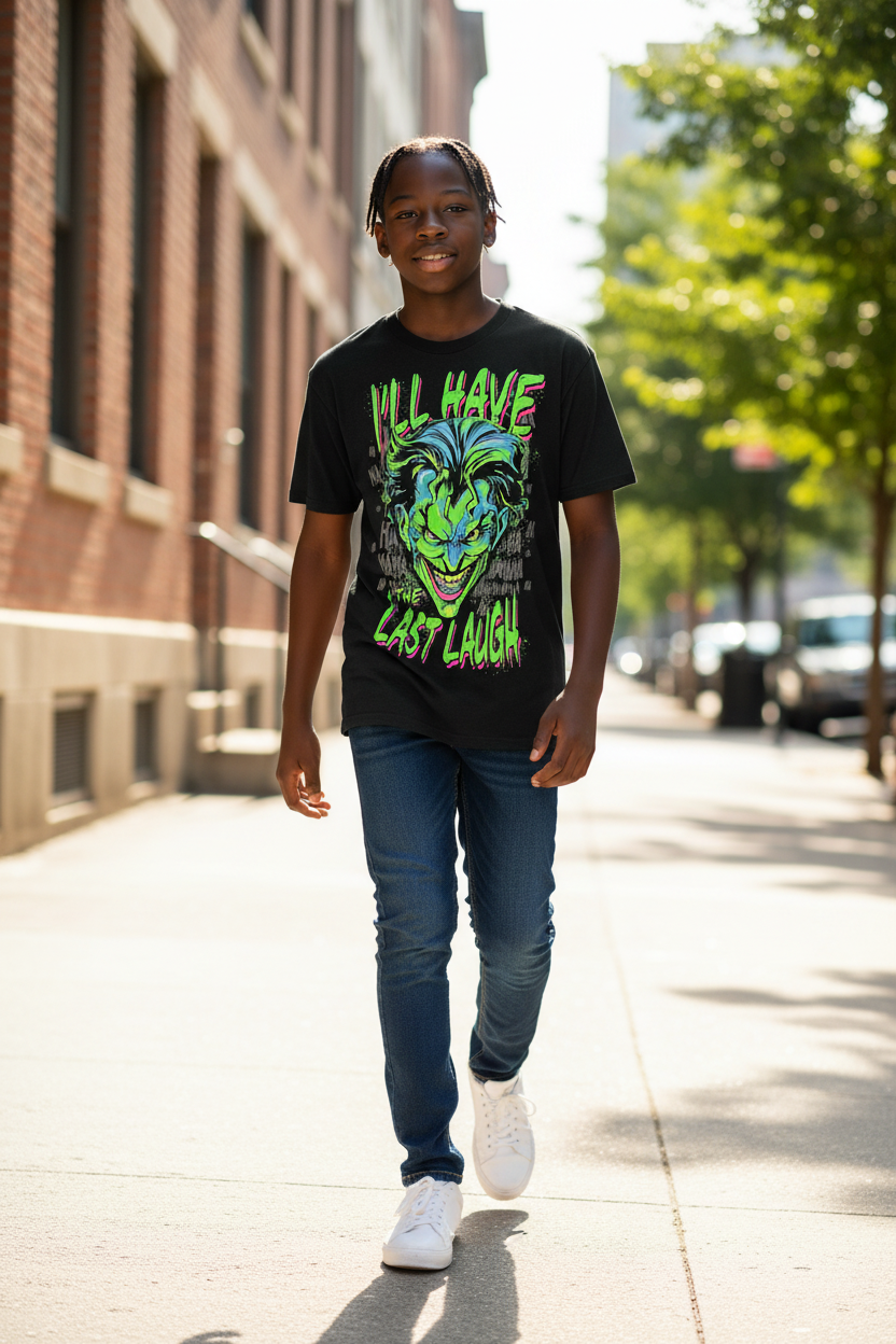 Joker Style Kids Glow-in-the-Dark T-Shirt – Graphic Tee